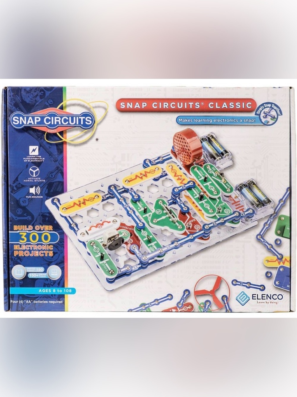 Snap Circuits 300 classic Electronic Kit building set Elenco EUC STEM science